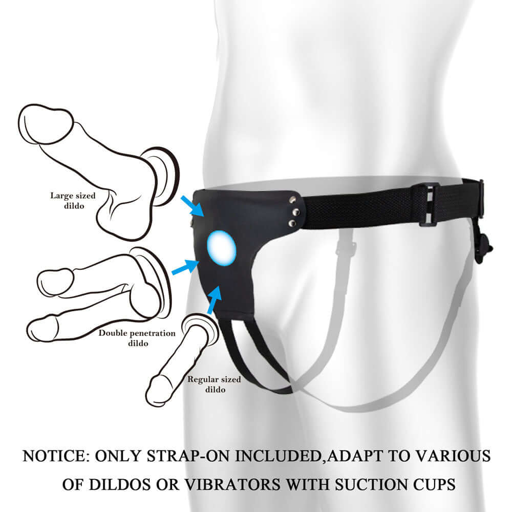 Party Up NICK Strap-On Harness - Black Adjustable Strap-On Harness (No Probe Included)